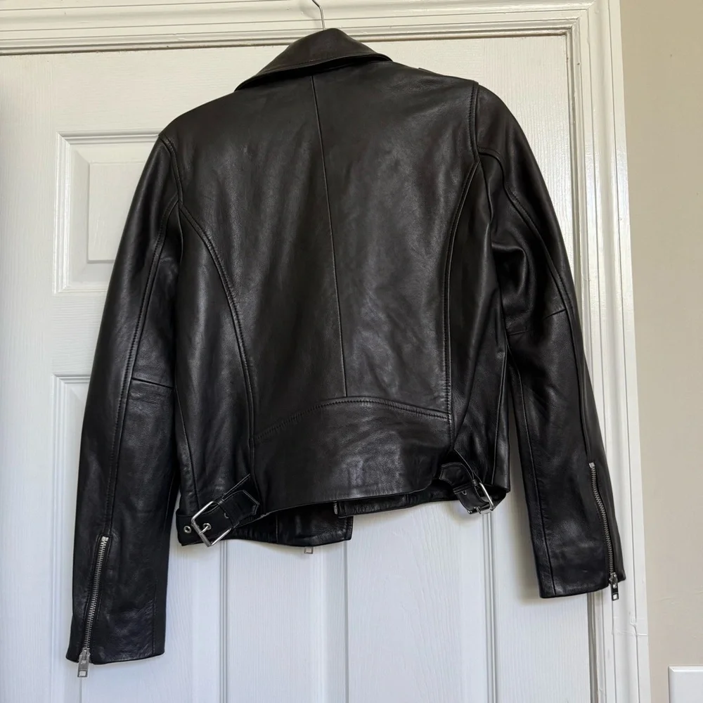 Lucky Brand Black Leather Jacket - Picture 4 of 6